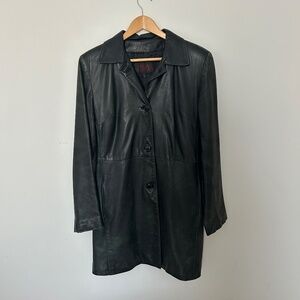 Vintage Leather Trench Coat